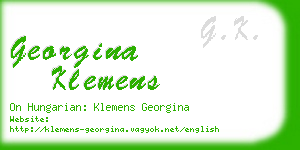 georgina klemens business card